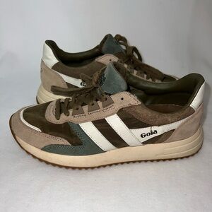 Gola Shoes women’s7 Chicago Sneakers Green Beige White